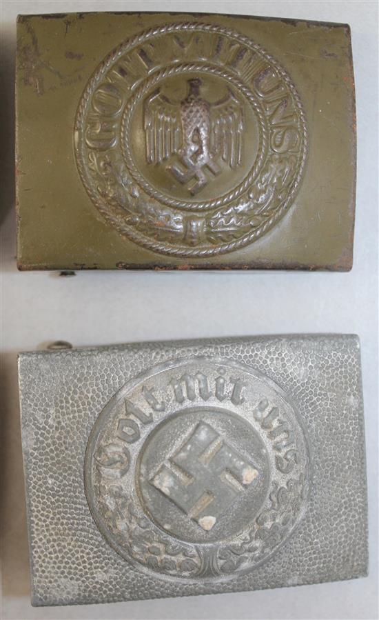 Eight German Third Reich belt buckles,